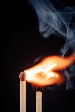 Burning matchsticks Stock-Fotos
