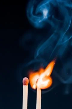 Burning matchsticks Stock-Fotos