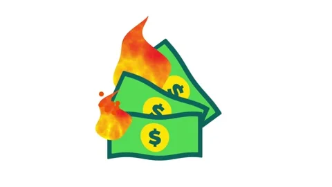 Burning Money Value Stock Footage 335626480