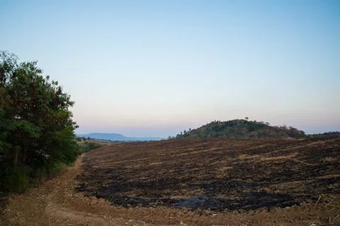 Burning mountain Stock Photos