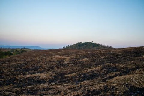 Burning mountain Stock Photos
