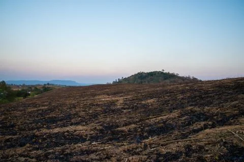 Burning mountain Stock Photos