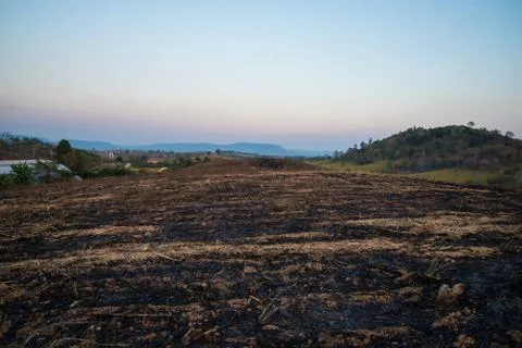 Burning mountain Stock Photos