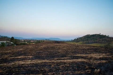 Burning mountain Stock Photos