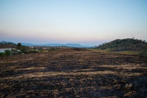 Burning mountain Stock Photos