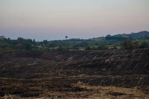 Burning mountain Stock Photos