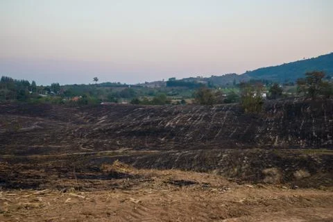 Burning mountain Stock Photos