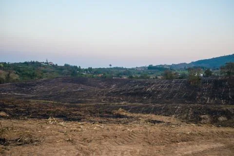 Burning mountain Stock Photos