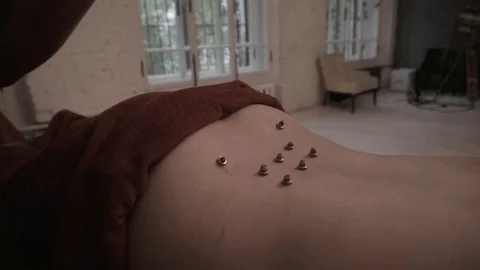 Burning mugwort Stock Footage 92127793