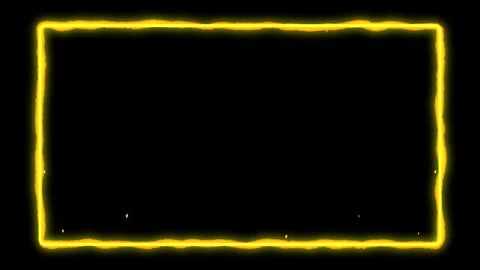 Burning neon rectangle frame animated background loop fire effect border Vidéo 345628606