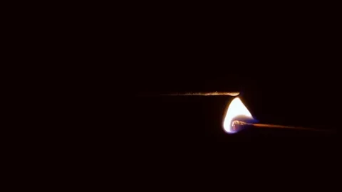Burning New Year fire on a black background Stock-Footage 83219799