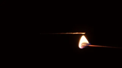 Burning New Year fire on a black background Stock Footage 83219808