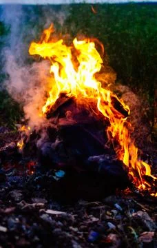 Burning In The Night Stock Photos