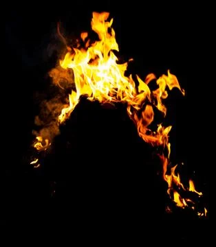 Burning In The Night Stock Photos
