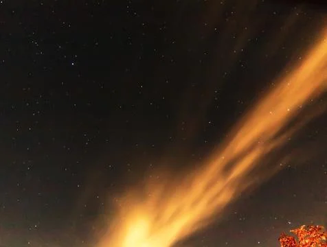 Burning Night Sky Stock Photos