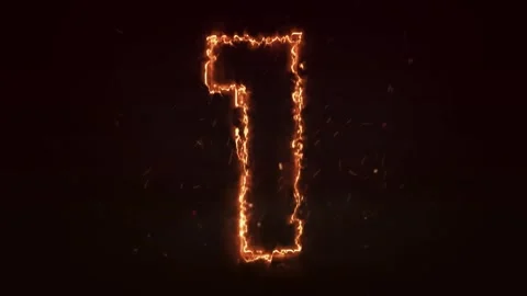 Burning Number. Fire number 1-100 number animation Stock Footage 286735299