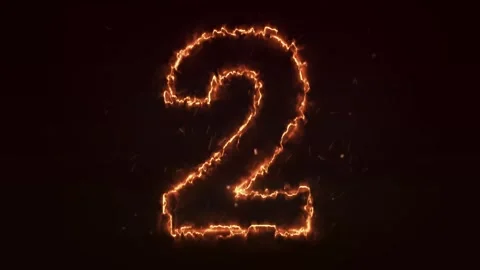 Burning Number. Fire number 1-100 number animation Stock Footage 286735302