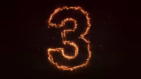 Burning Number. Fire number 1-100 number animation Stock Footage 286735317