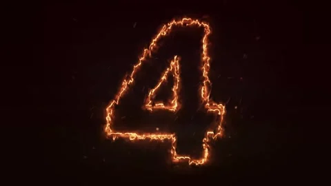 Burning Number. Fire number 1-100 number animation Stock Footage 286735320