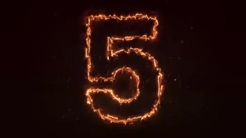 Burning Number. Fire number 1-100 number animation Stock Footage 286735322