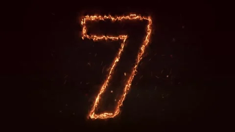 Burning Number. Fire number 1-100 number animation Stock Footage 286735353