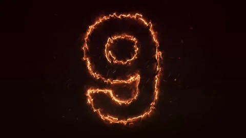 Burning Number. Fire number 1-100 number animation Stock Footage 286735372