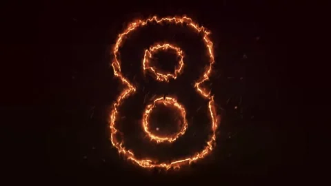 Burning Number. Fire number 1-100 number animation Stock Footage 286735373