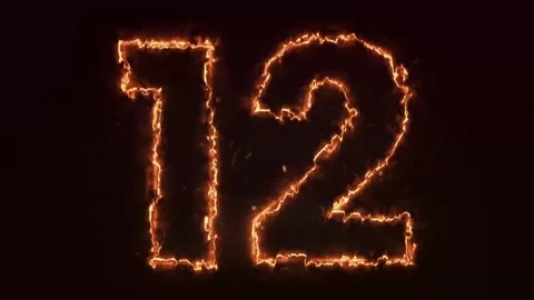 Burning Number. Fire number 1-100 number animation Stock Footage 286735404