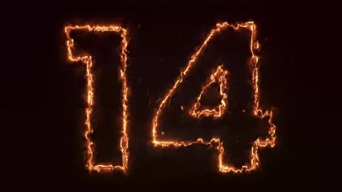 Burning Number. Fire number 1-100 number animation Stock Footage 286735408