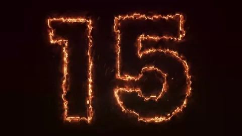 Burning Number. Fire number 1-100 number animation Stock Footage 286735422