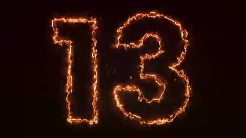 Burning Number. Fire number 1-100 number animation Stock Footage 286735436