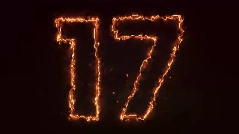 Burning Number. Fire number 1-100 number animation Stock Footage 286735453