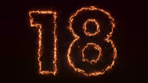 Burning Number. Fire number 1-100 number animation Stock Footage 286735454