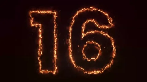 Burning Number. Fire number 1-100 number animation Stock Footage 286735456