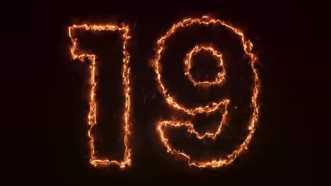 Burning Number. Fire number 1-100 number animation Stock Footage 286735477