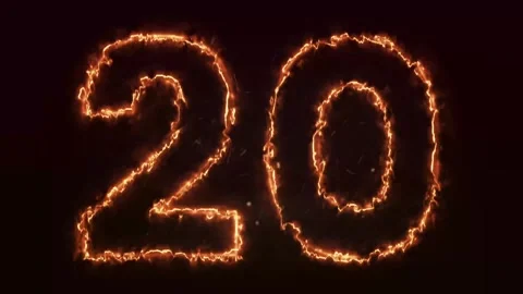 Burning Number. Fire number 1-100 number animation Stock Footage 286735479