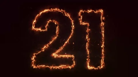 Burning Number. Fire number 1-100 number animation Stock Footage 286735482