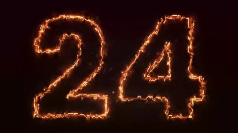 Burning Number. Fire number 1-100 number animation Stock Footage 286735551