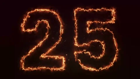 Burning Number. Fire number 1-100 number animation Stock Footage 286735552