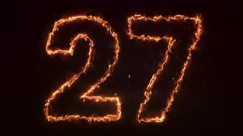 Burning Number. Fire number 1-100 number animation Stock Footage 286735587