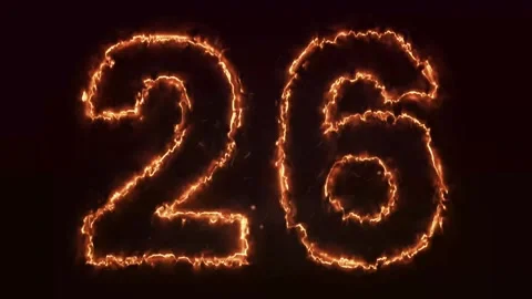 Burning Number. Fire number 1-100 number animation Stock Footage 286735588