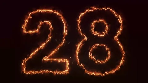 Burning Number. Fire number 1-100 number animation Stock Footage 286735604