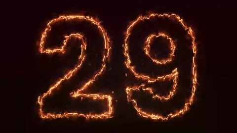 Burning Number. Fire number 1-100 number animation Stock Footage 286735606