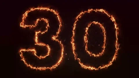Burning Number. Fire number 1-100 number animation Stock Footage 286735615