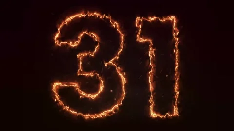 Burning Number. Fire number 1-100 number animation Stock Footage 286735645