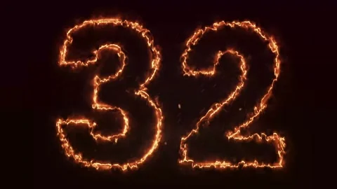 Burning Number. Fire number 1-100 number animation Stock Footage 286735647