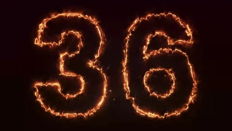 Burning Number. Fire number 1-100 number animation Stock Footage 286735682