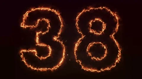 Burning Number. Fire number 1-100 number animation Stock Footage 286735768