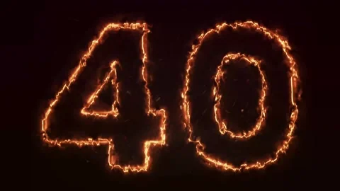 Burning Number. Fire number 1-100 number animation Stock Footage 286735790