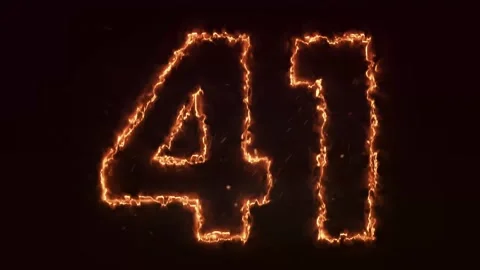 Burning Number. Fire number 1-100 number animation Stock Footage 286735819